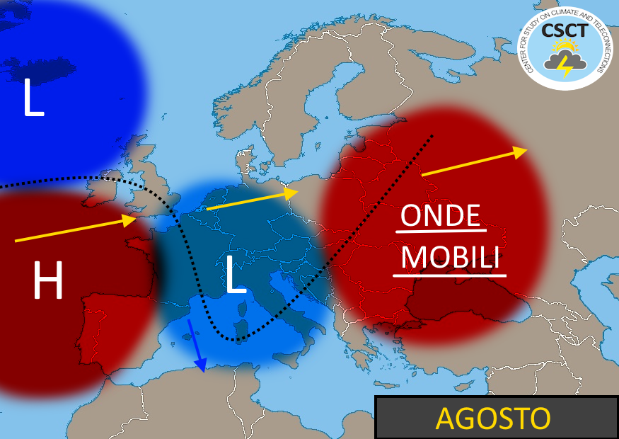 Meteo Agosto: Caldo nella norma, Onde mobili e Temporali